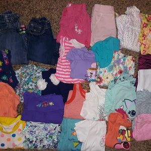 (27 Pcs) Lot Girls 2T 24mos Summer Mixed GUC